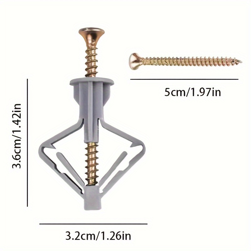 Tornillos De Madera Y Anclajes De Plástico En Tablones De Madera