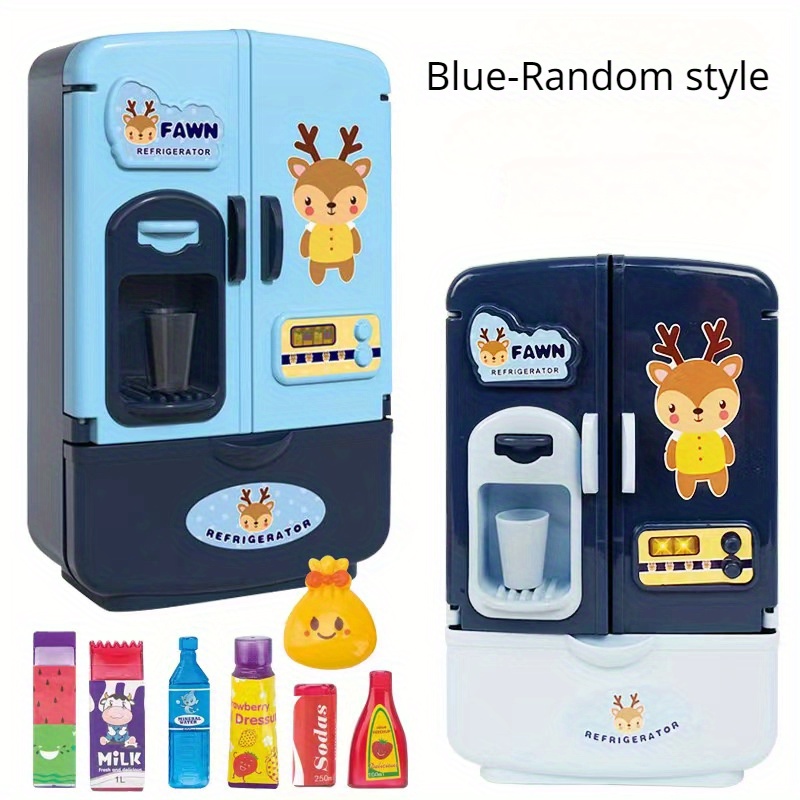 Mini Double Door Refrigerator Toys Simulation Pretend Play - Temu