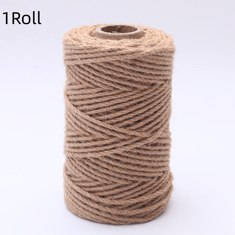1/3Rolls, 109 Yards Jute Rope, Jute Twine String, Hemp Cord For DIY Craft,  Artworks Decoration, Gift Wrapping, Ribbons For Bouquets, Flower Wrapping P