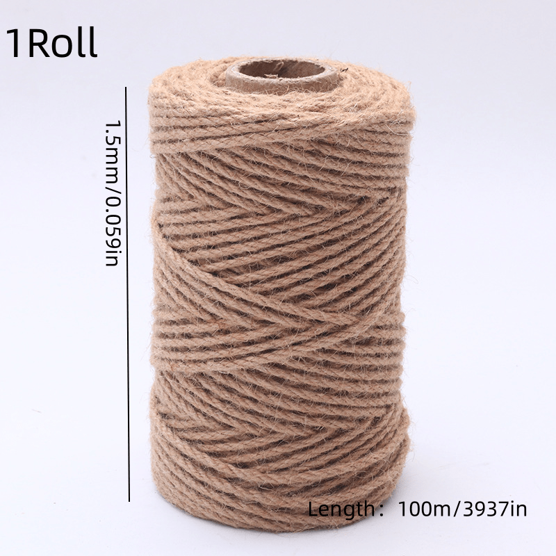 1pc 100m DIY Hemp Rope, Gift Wrapping Hemp String For Birthday Party