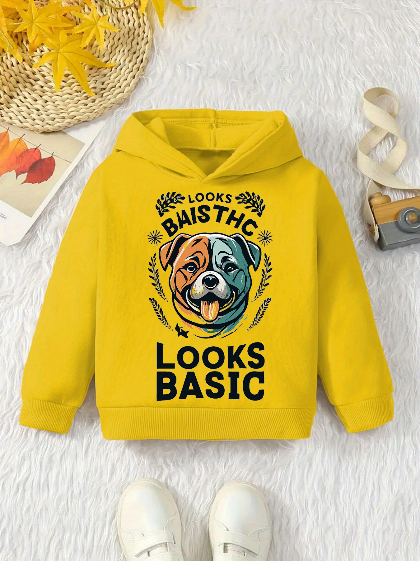 Cute Dog Print Cute cozy Hoodie Kids Boys Keep Warm Stylish! Temu