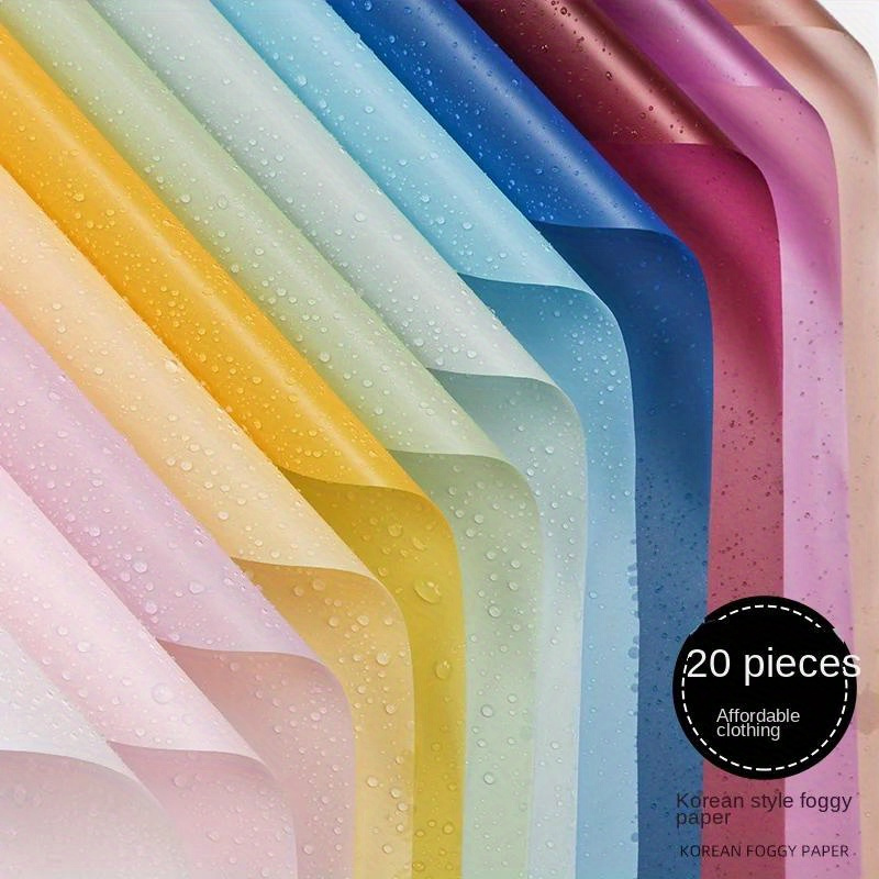 Gradient Opp Flower Wrapping Paper Mist Surface - Temu