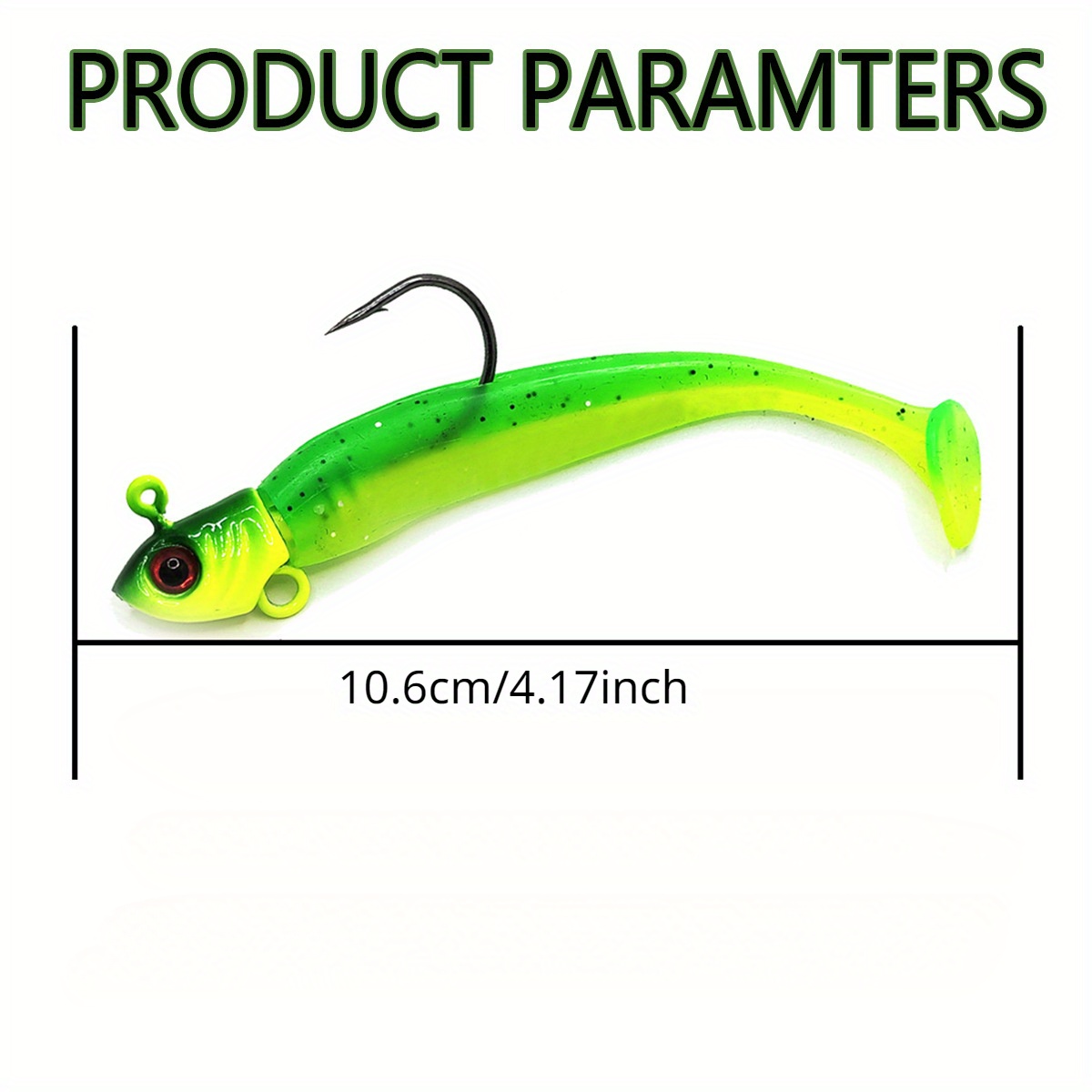 Fishing Lure Set Including Fish Head Hook Soft Baits T tail - Temu