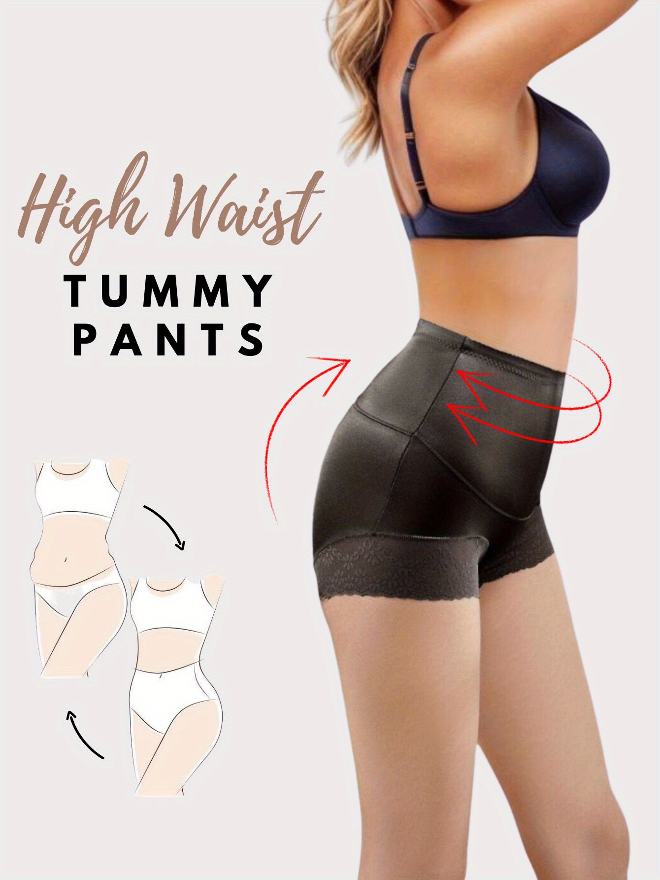 Seamless Boyshort Panties Soft Comfortable High Waist Tummy - Temu