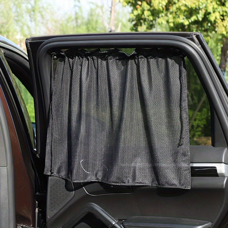 4pcs Rideau de fenêtre de voiture Magnétique Anti-ultraviolet Mesh Tissu  Avant Arrière Vitre Latérale Pare-Soleil Pour Van