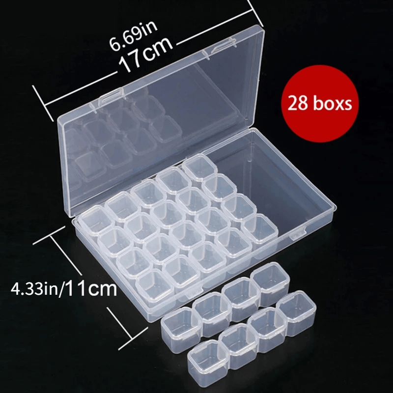 Nail Charm Organizer Clear Beads Organizer Rhinestones Storage Box Plastic  Storage Holder