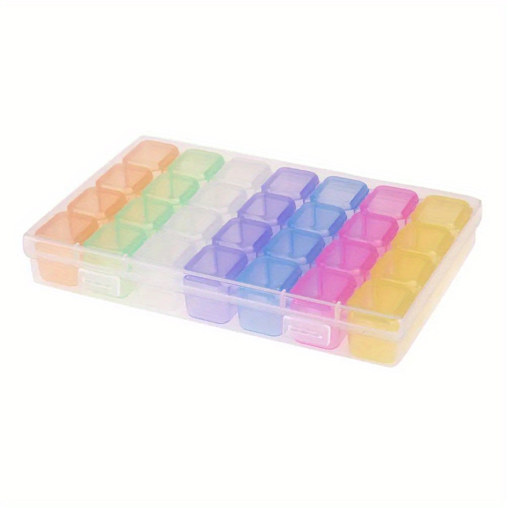 Bead Container 2 28 Slot Clear Plastic Empty Storage Box Nail Art  Rhinestone Tools Jewelry Beads Display Storage Box Case Organizer Holder 