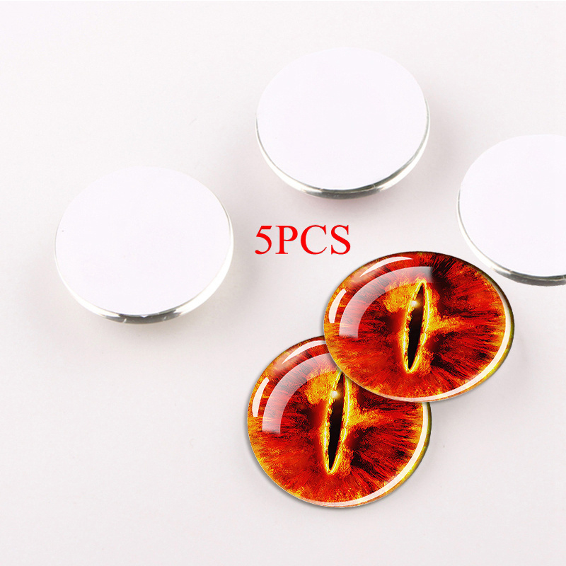 5pcs/lot Evil Glass Cabochon 25mm Diy Pendant Jewelry Findings Craft Supplies