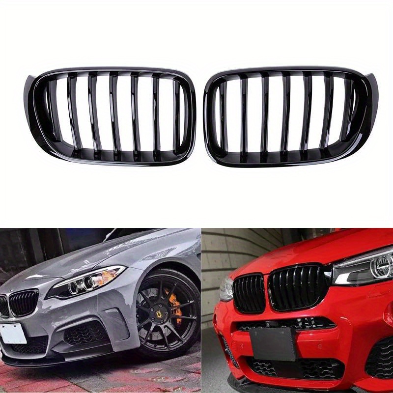 For BMW X3 X4 F25 F26 Car Front Bumper Grille Kidney Racing Grill 2014-2017  Glossy Black Single Line Slat Grilles Accessories