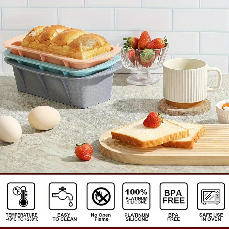 Bread Mold Silicone Rectangle Loaf Pan Nonstick home made Baking homemade