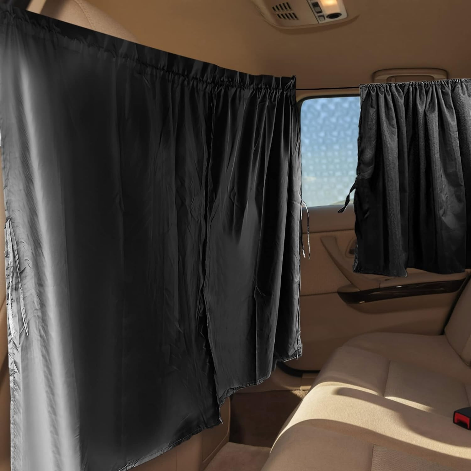 Rideaux pare-soleil magnétique pour VW T5 T6 Transporter Noir Tissu