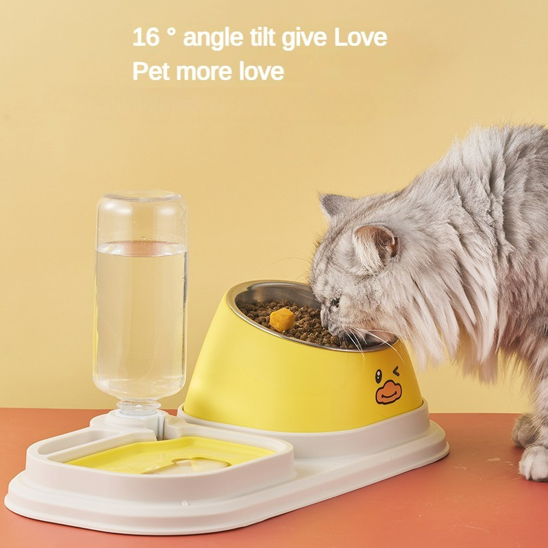 Elevated Cat Food Bowl With Neck Protection And Slanted - Temu