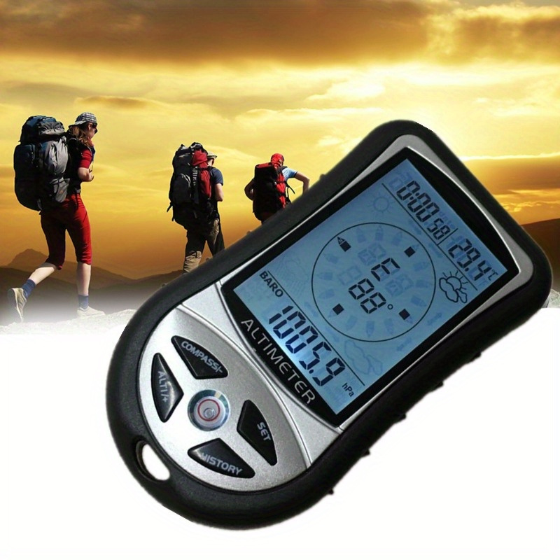 8-in-1 Handheld Electronic Altimeter With Compass, Pressure Gauge * Meter,  Thermometer, Outdoor Fishing Barometer Meter