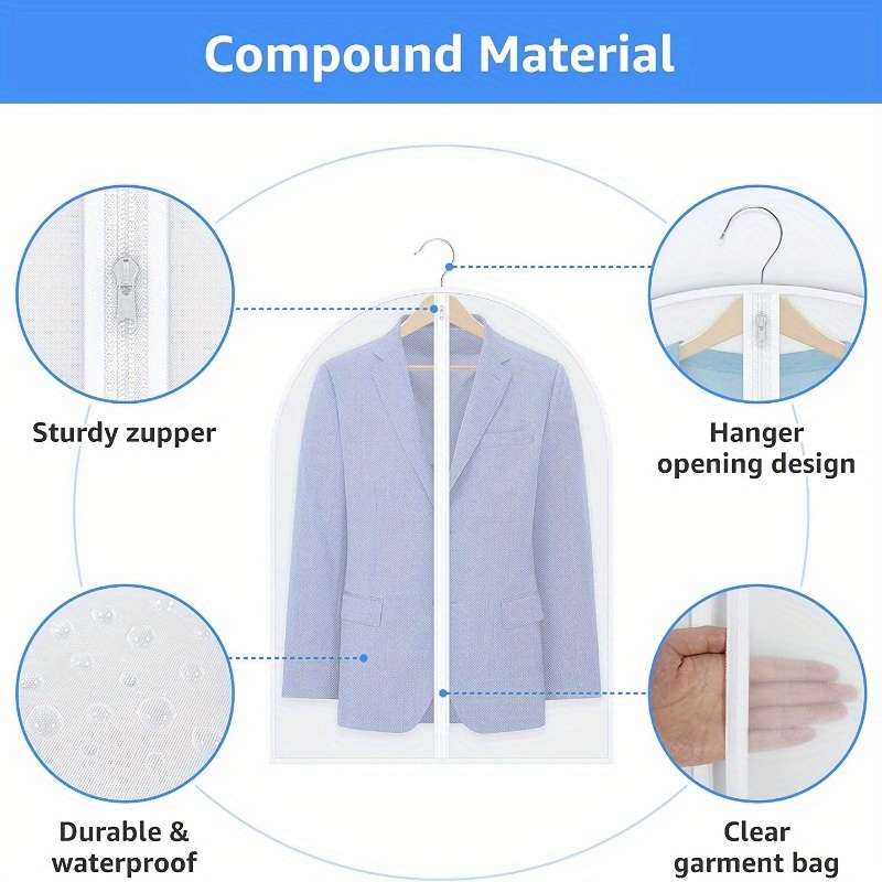 Garment Bags Dustproof Zippered And Protective Sleeves For - Temu