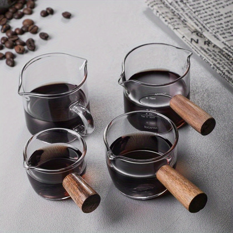 2 4 6 Latte Coffee Tea Glass Kitchen Cup Set Mug With Spoon Straw