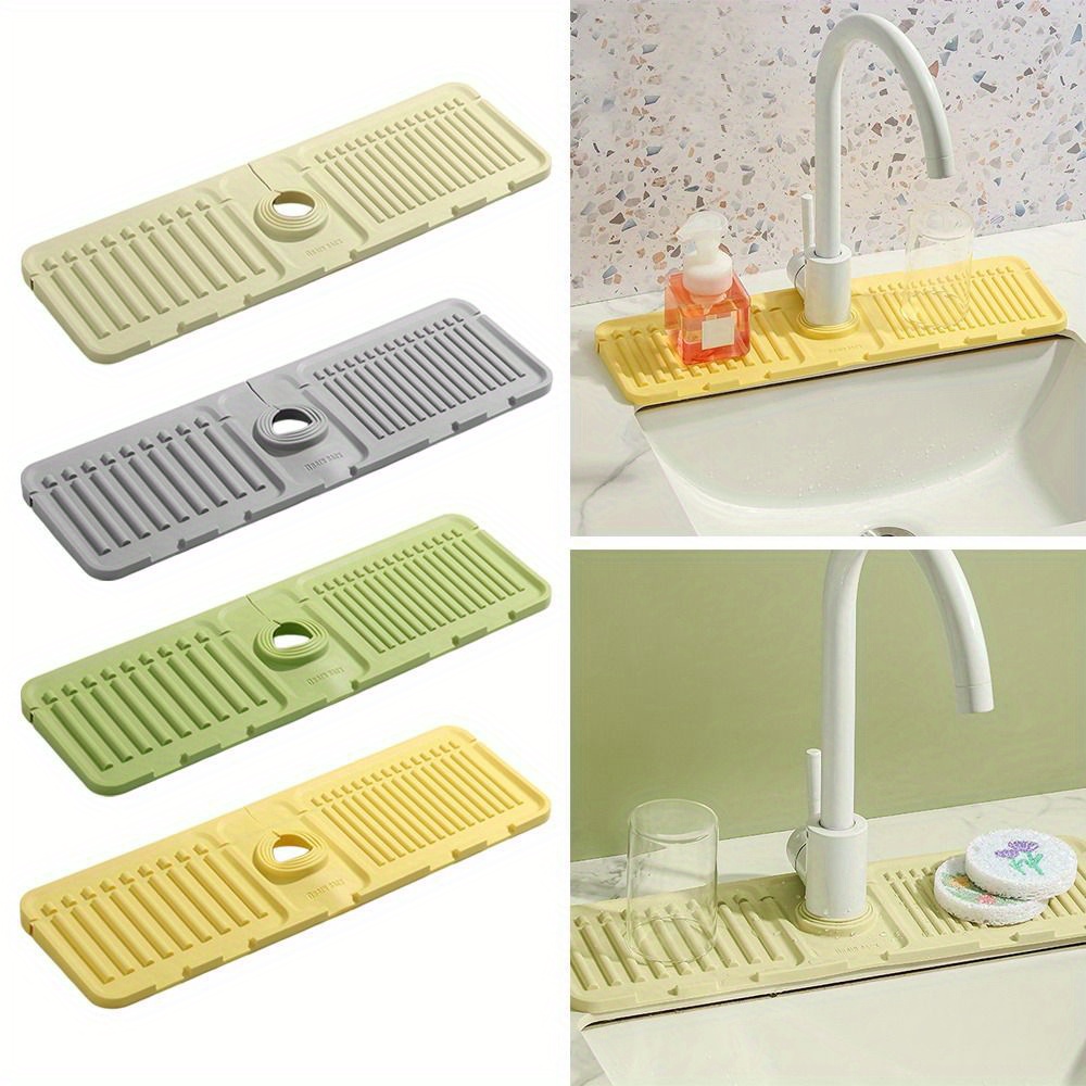 Sink Kitchen Silicone Faucet Handle Drip Catcher Tray Mat – 4 Seasons Aid