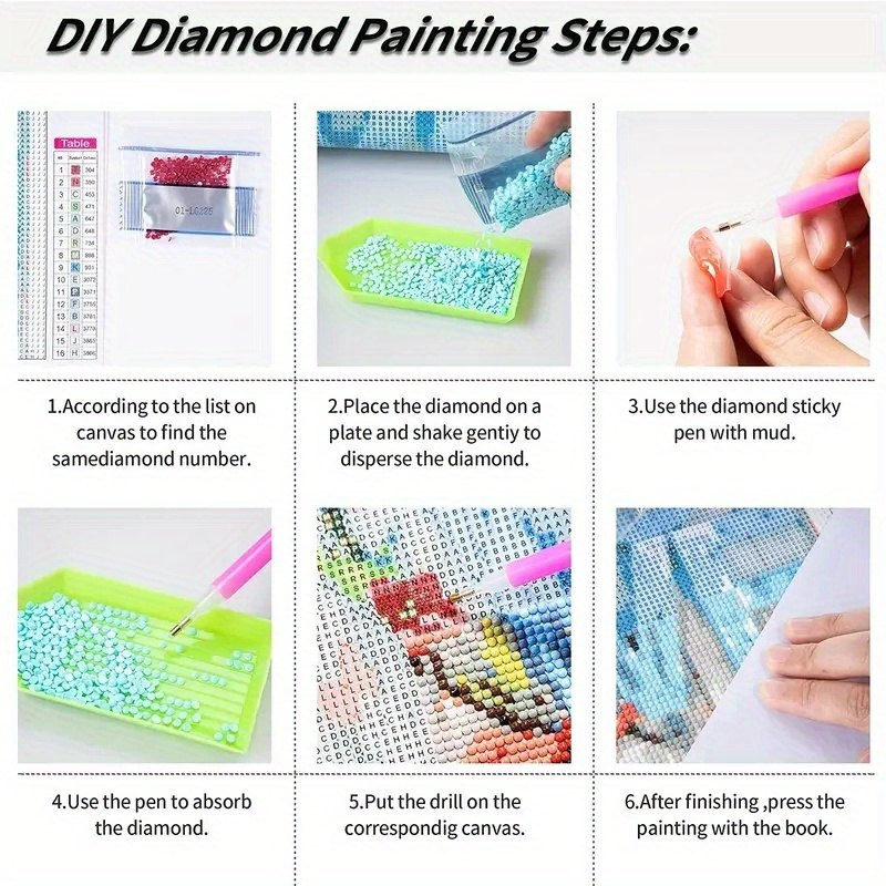 Diamond Painting for Beginner : How to use pen and tools. 