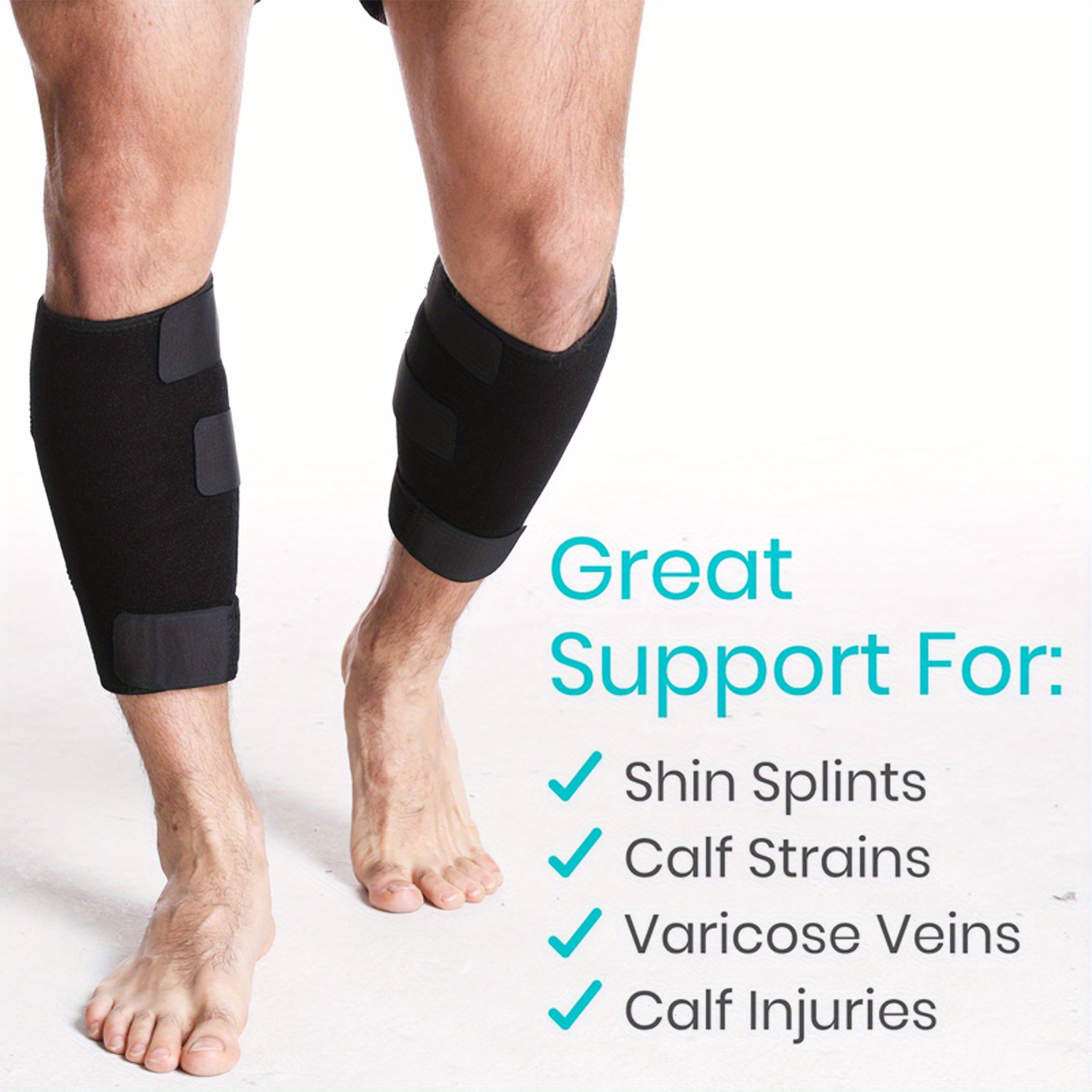 1pc Waterproof Calf Compression Sleeve For Splints And Leg Unisex