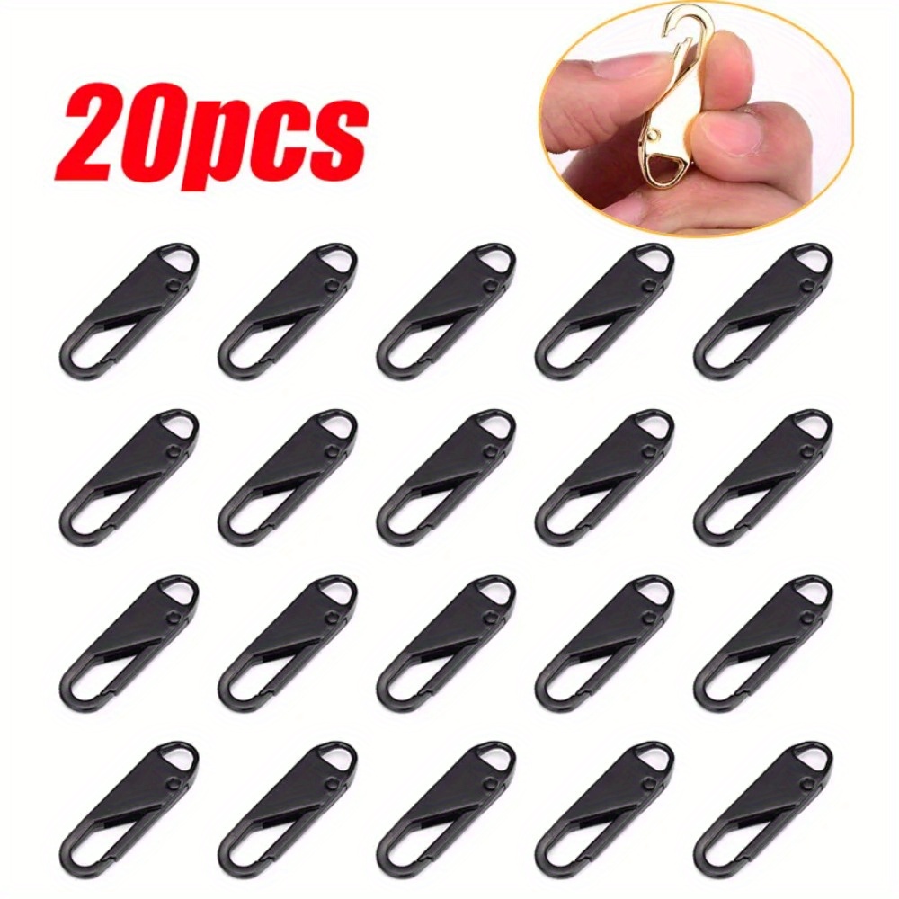  GORGECRAFT #5 1 Box 12Pcs 3 Sizes Fix Zip Puller Zip Slider  Repair Instant Kit Fix Black Zipper Removable Rescue Replacement Pack  Instant Zipper Set for Luggage Suitcase Backpack Jacket Bags