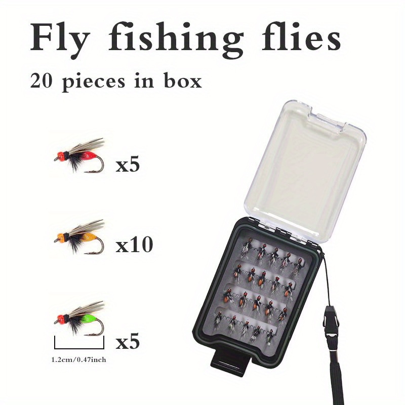Fly Fishing Kit Artificial Dry Wet Baits - Temu