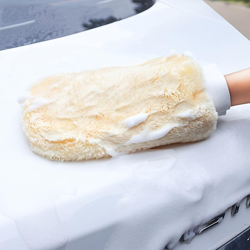 

Waterproof Car Washing Microfiber Gloves Soft Thickened Wool Plush Car Cleaning Mitt Double-faced Glove Car Cleaning Supplies