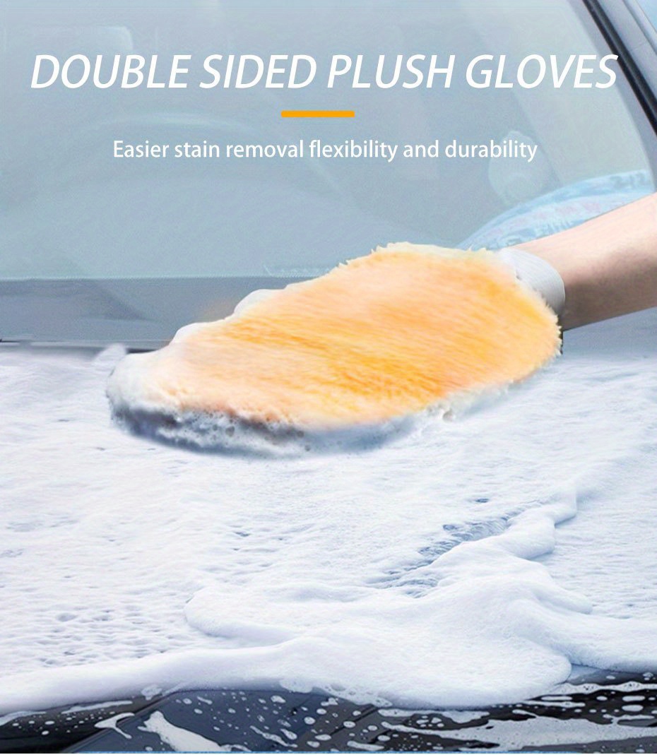 1 Piece Car Cleaning Gloves Wool Car Washing Glove Mitt Plush Car