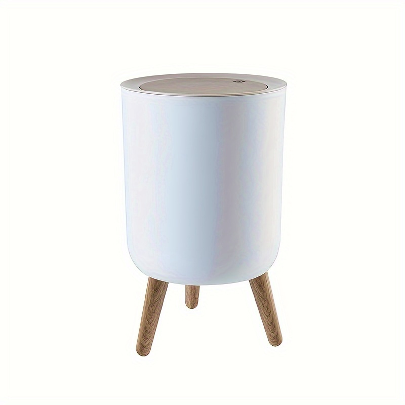 Free-standing Trash Can, Press-type Plastic Garbage Can With Lid, Small Waste  Bin With Lid,trash Bin For Home, Bathroom, Bedroom, Rvs Dorm,office, Living  Room, Home Essential - Temu New Zealand