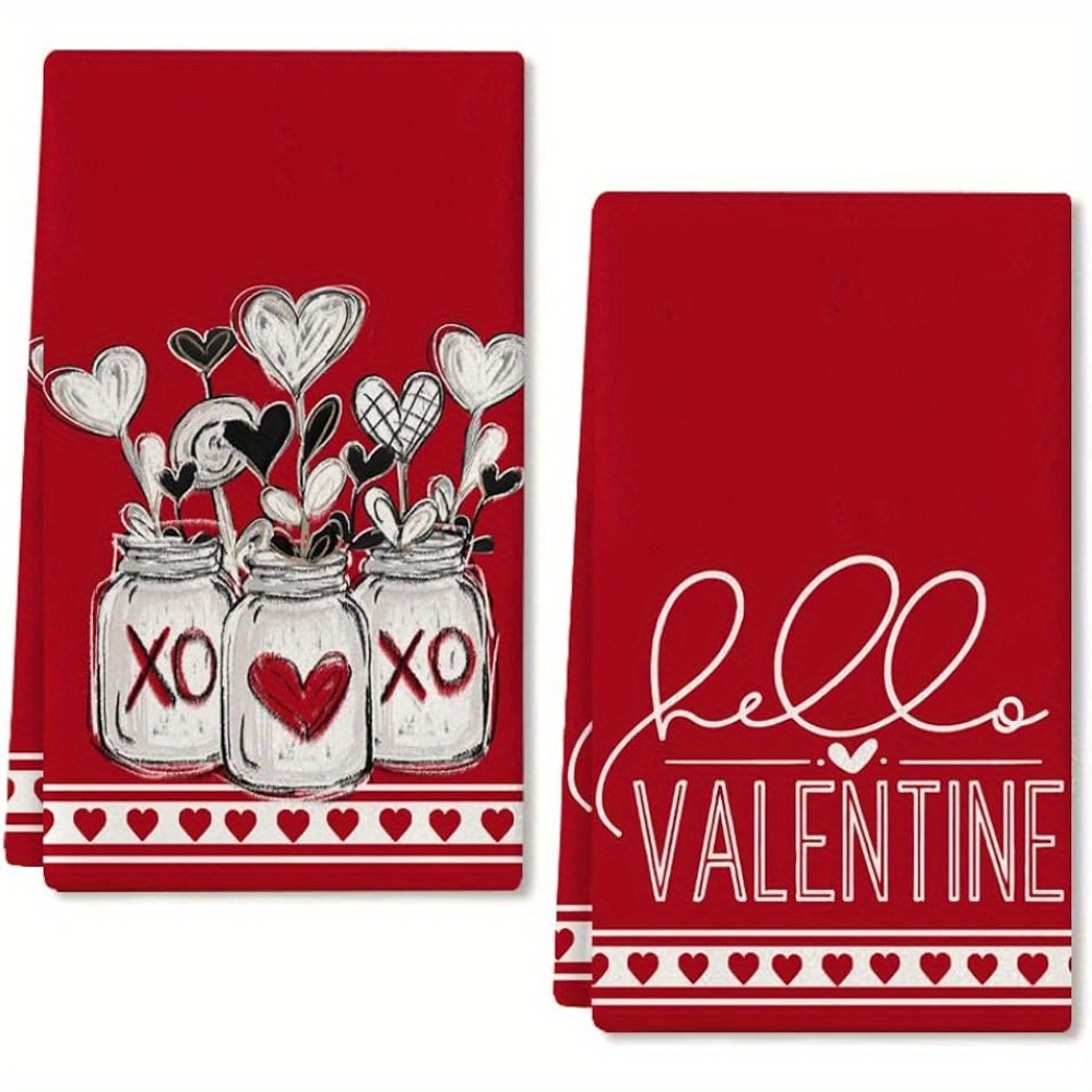 XOXO Valentine's Soft Tea Towel Valentine's Kitchen 