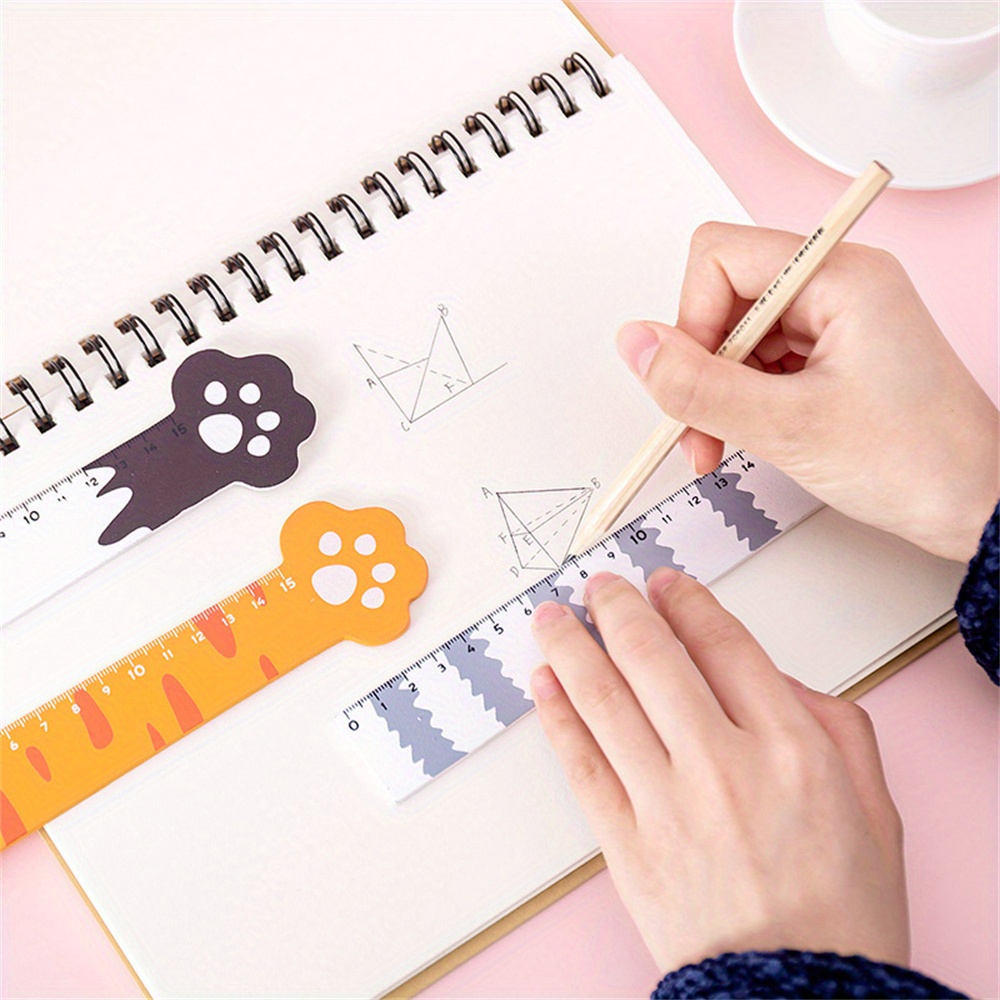 Straight Ruler Bookmark Notebook Accessory Planner Notebook School Office  Supply
