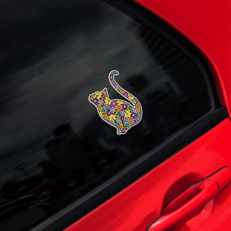 Sneaky Cat Sticker Vinyl Car Bumper Decal