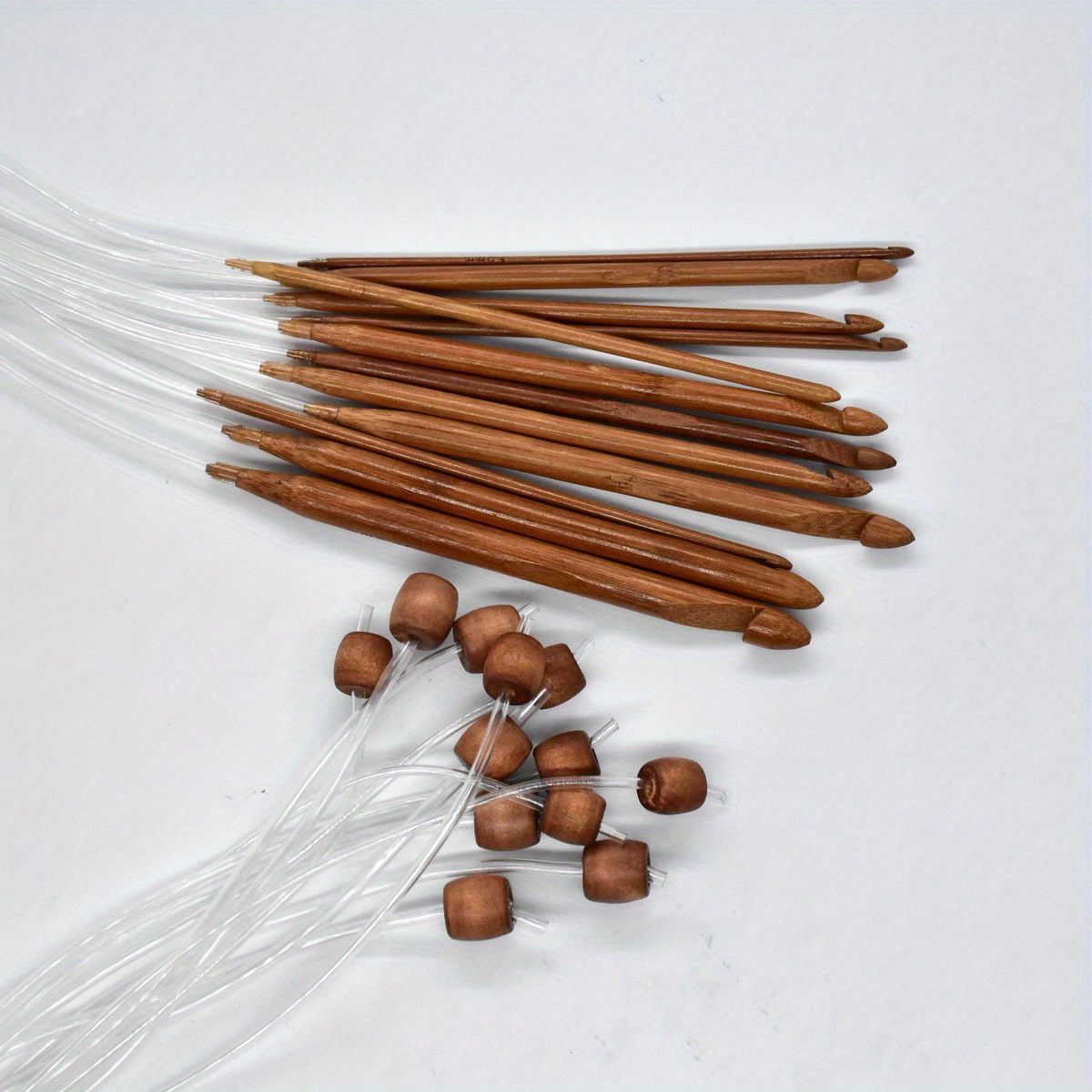 KOKNIT Bamboo Knitting Needles Set, 36pcs Carbonized Afghan Needles 5Pieces 12