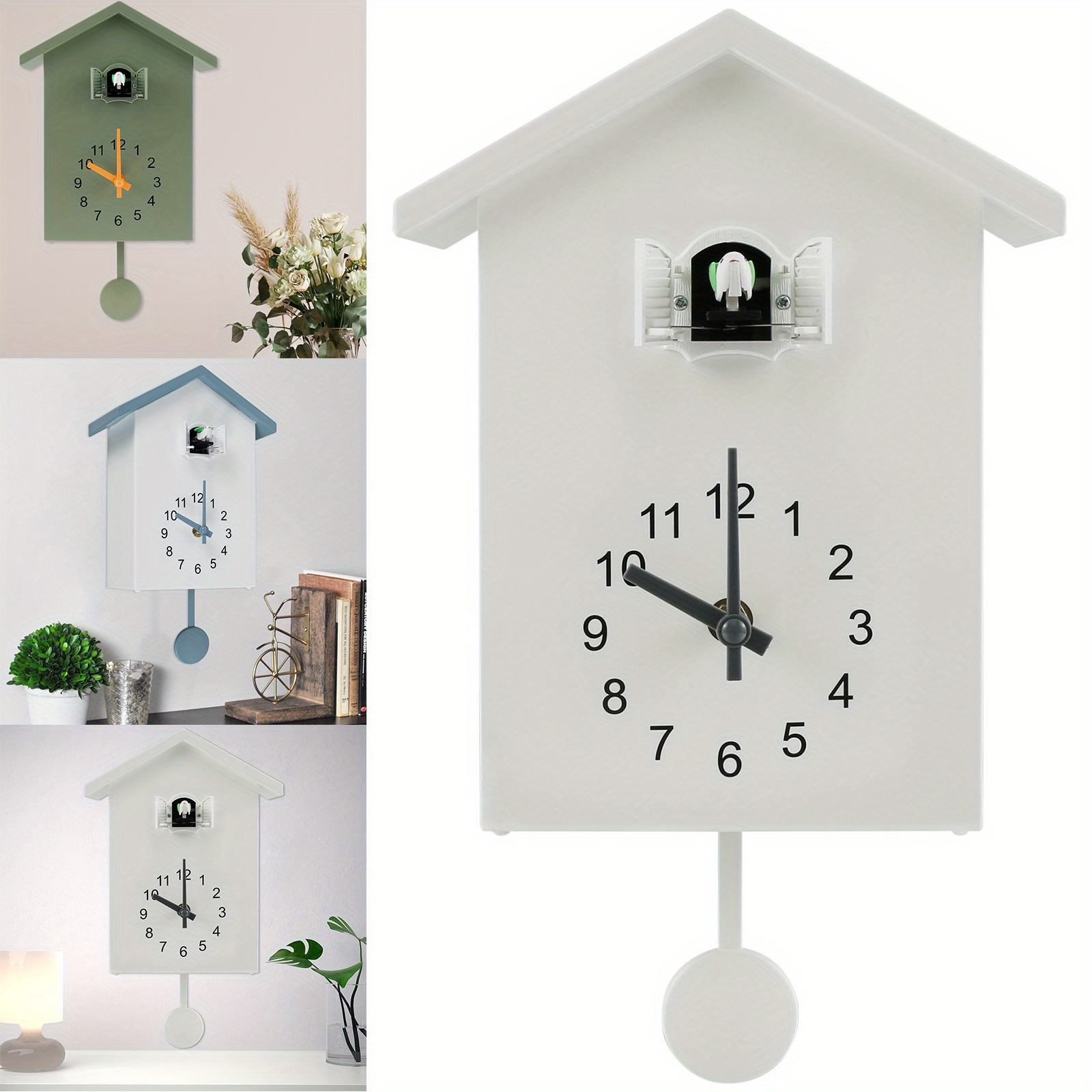  UGPLM 2 Reloj de cuco con pilas Reloj de pared para niños,  decoración de habitación de niños : Hogar y Cocina
