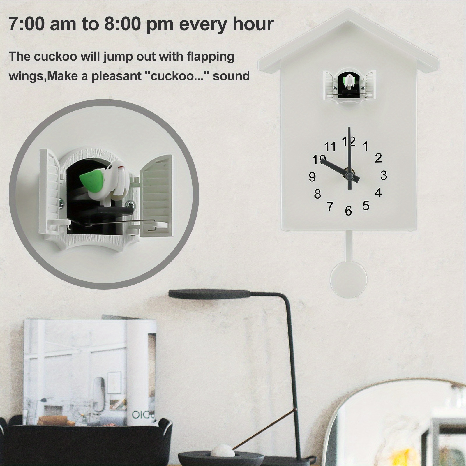Cuckoo Clock With Chimer Wall Clock Cuckoo Sound Clock Temu