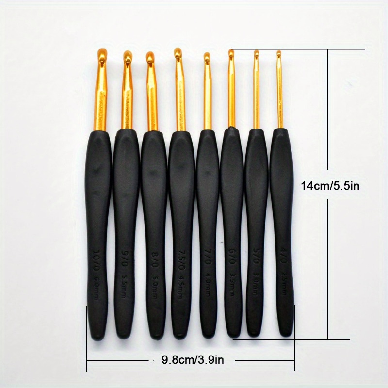 8PCS Interchangeable Head Aluminum Crochet Hook Kniting Needle DIY Craft  Set