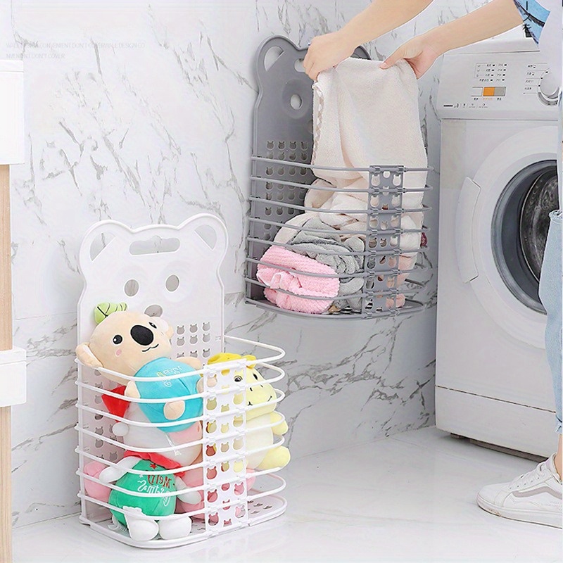 Cesta de lavandería para colada, cesta plegable para colgar en la pared,  cesta de almacenamiento de ropa sucia, cesta de almacenamiento de ropa  (color