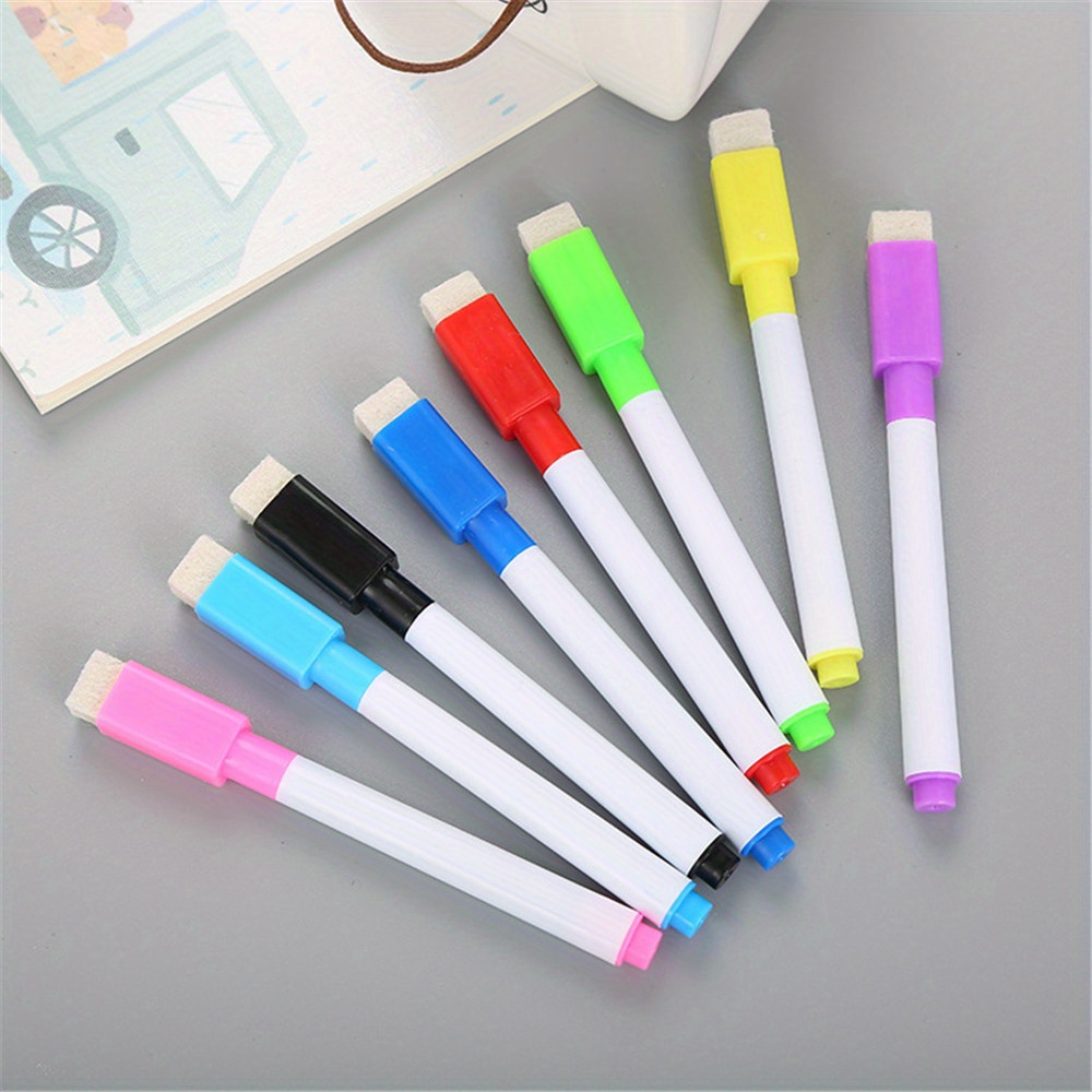 5pcs Penna Colorata Lavagna Bianca Incorporata Pennarelli Lavagna Bianca  Asciutta Pennarelli Cancellabili Scuola Ufficio Cancelleria Disegno, Acquista Ora Offerte A Tempo Limitato