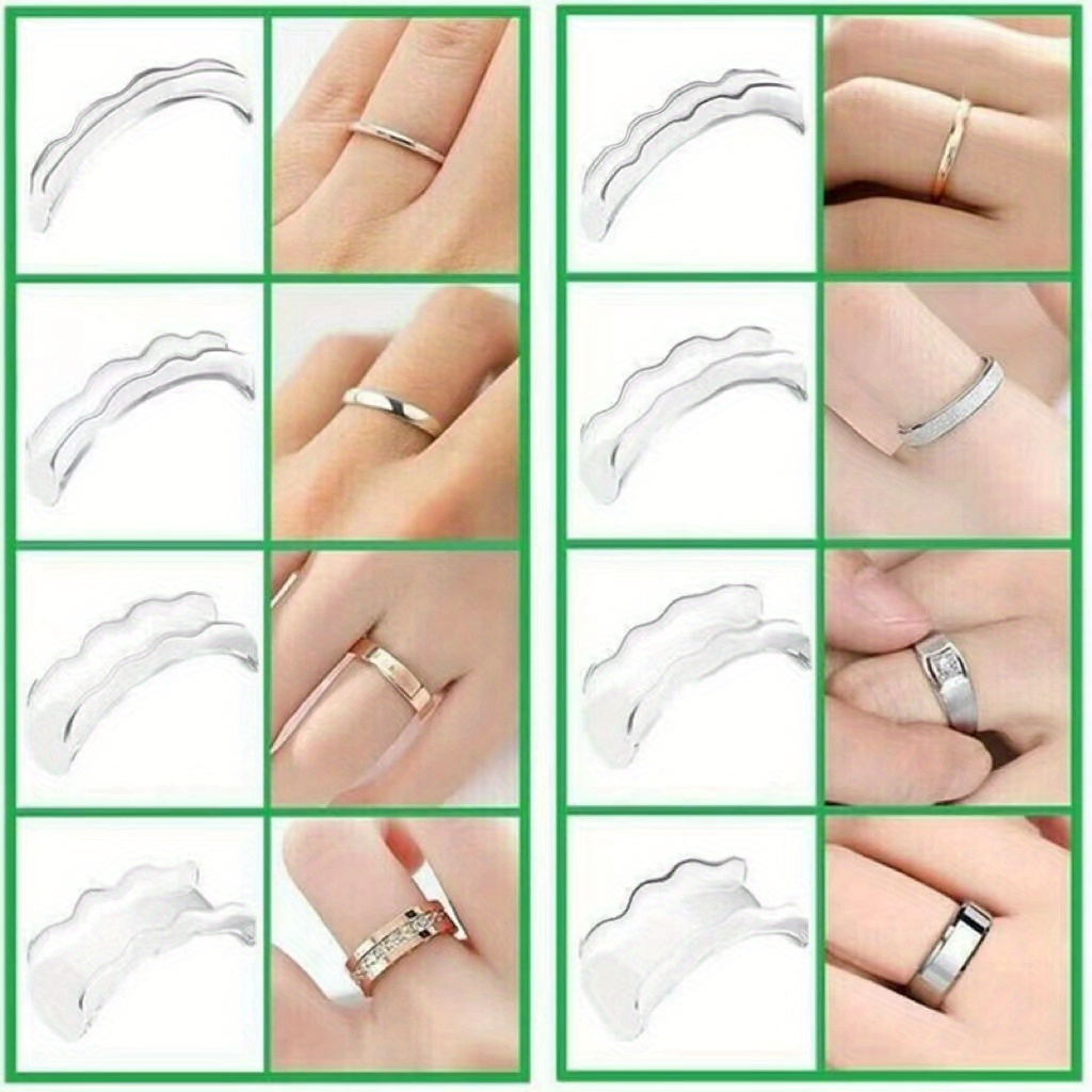 VILLCASE 2 Sheets Ring Adjustment Accessories Loose Ring Tightener Wedding  Rings for Men Ring Band Size Adjuster Ring Sizer Invisible Ring Size Guard