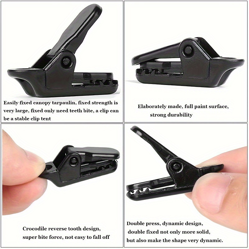 10pcs Tent Tarp Clips Heavy Duty Camping Equipment
