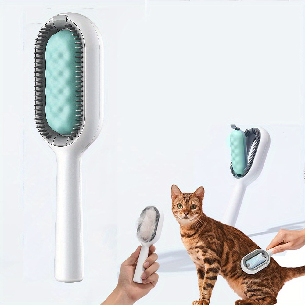 Steamy Cat Brush, 2024 New 4 in 1 Multifunctional Cat Steamy Brush, Self  Cleaning Steam Cat Brush for Massage, Silicone Steam Pet Brush for Removing