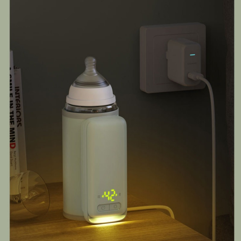 Calentador de agua portátil, calentador de biberones portátil rápido para  leche materna o fórmula, viaje de calentador de leche recargable, control  de temperatura inteligente inalámbrico