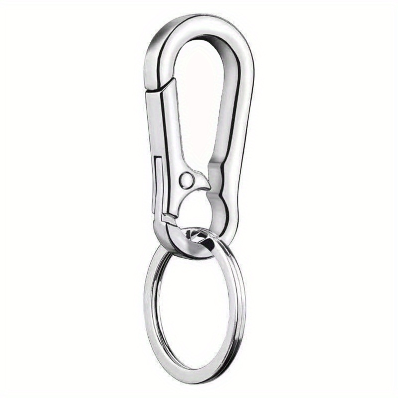 4pcs, Metal Keychain Clip Carabiner, Simple Key Chain Keyring Buckle For  Outdoor Camping Hiking