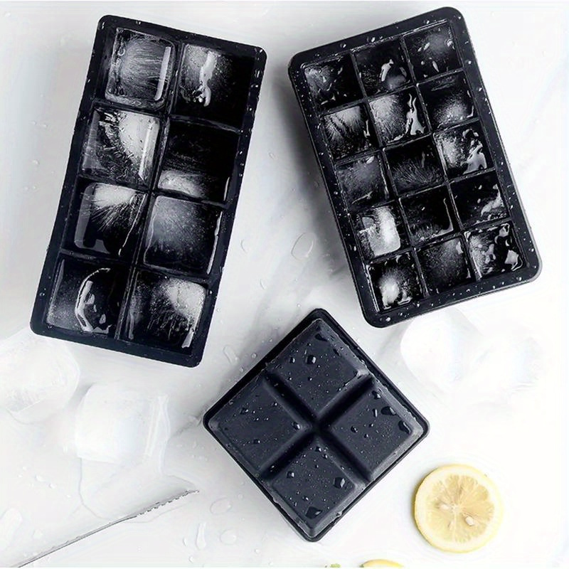 New 4/6/8 Grid Big Ice Tray Mold Large Food Grade Silicone Ice