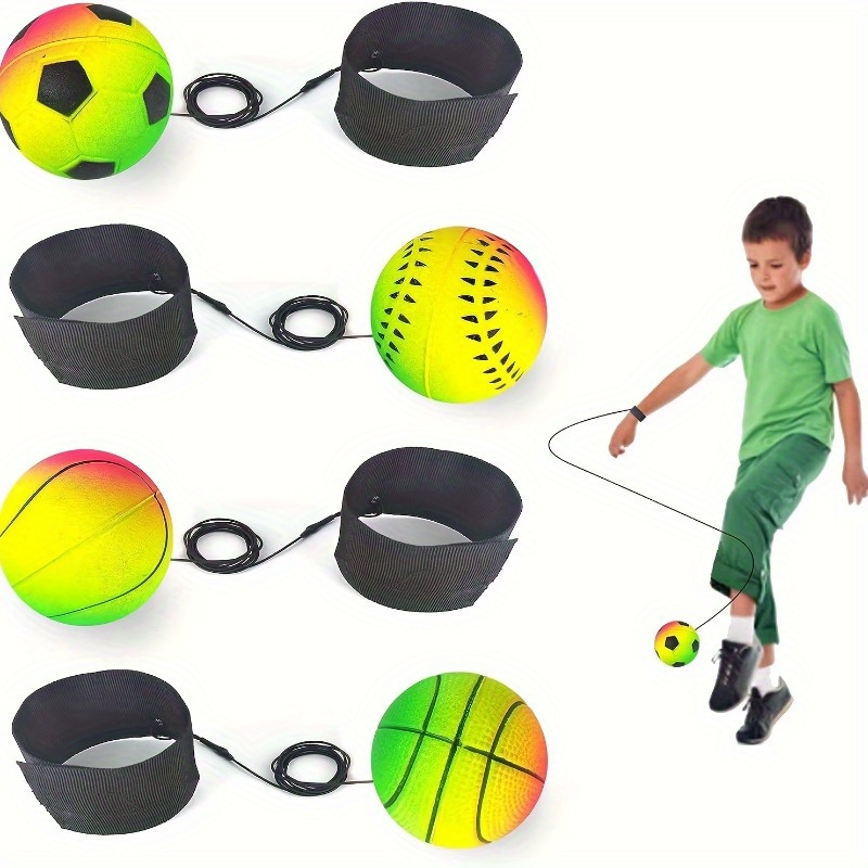 1Pcs Return Sponge Rubber Hand Ball Game Exercises Bouncing Elastic Sport  On Nylon String Children Kids Outdoor Toy Ball
