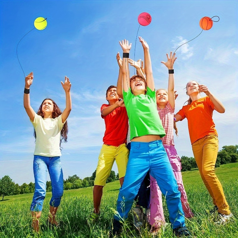 Bracelet de poignet en caoutchouc pour enfants, balle de retour