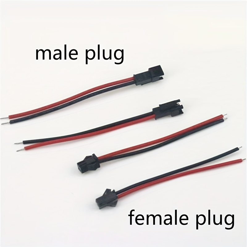 10 Paare JST Stecker Steckverbinder 2-polig Männlich Weiblich Stecker Kabel  Draht 100mm/150mm/200mm Für LED-Lampenstreifen RC-Spielzeug Bat - Temu  Germany