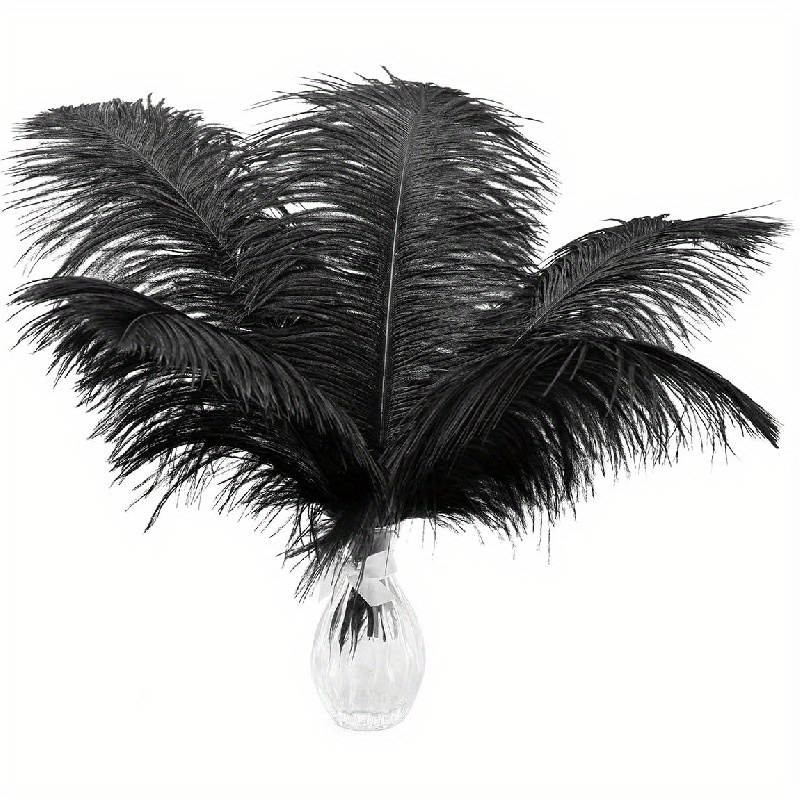 10 piezas de plumas naturales de avestruz de 5.9-7.9 in, 5.9-7.9 in, plumas  de avestruz naturales para decoración de mesa, fiesta en casa, boda