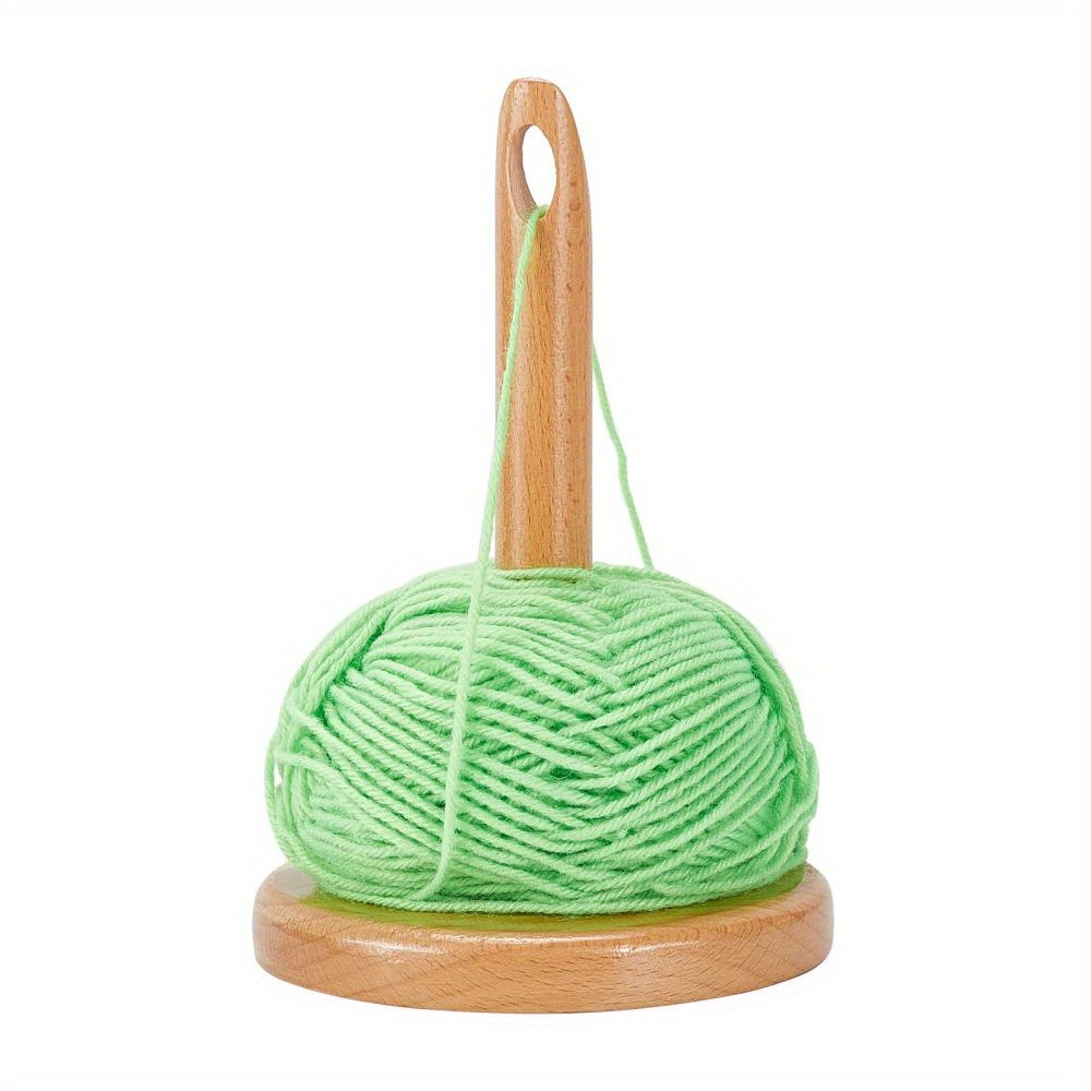 Shakven Portable Wooden Yarn Holder with Wrist Strap