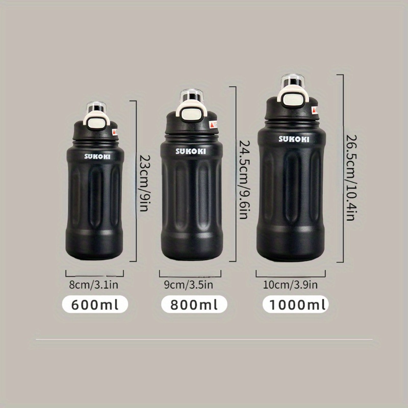 600ml 800ml 1000ml Big Capacity Double Wall Thermos Portable