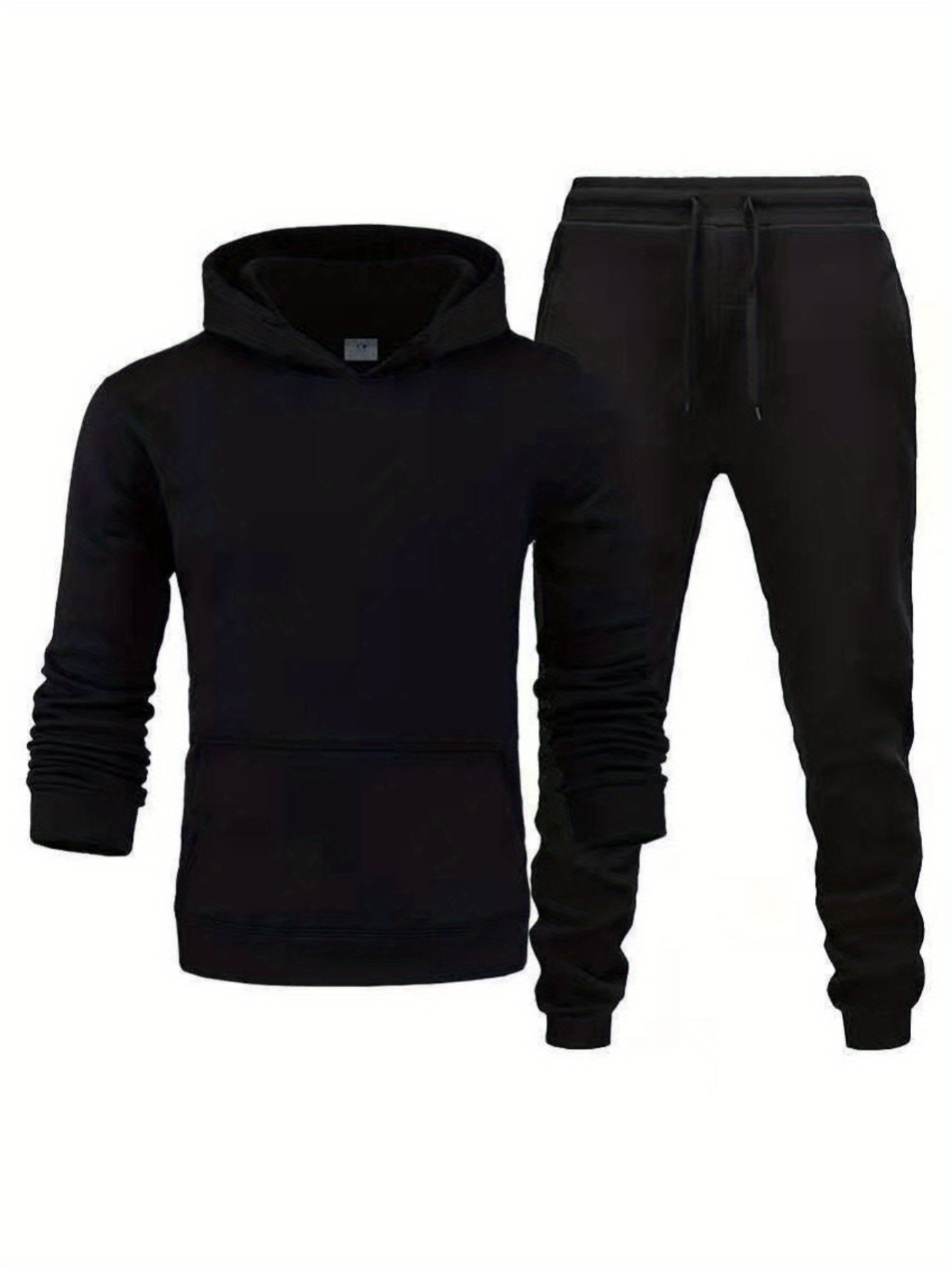 Conjunto de jogger e camisola com capuz com fecho de correr completo a