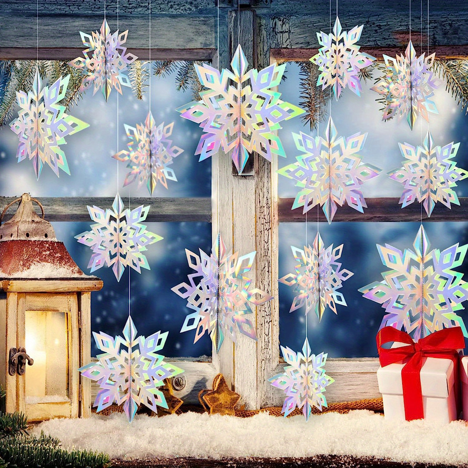 Simple snowflake decoration ideas for Holidays ❄️ • Happythought